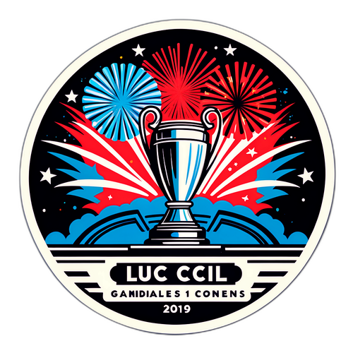 Stiker UCL Final Bergaya Retro