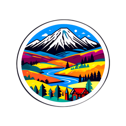 Sticker Ispirato alla Bellezza del Kosovo