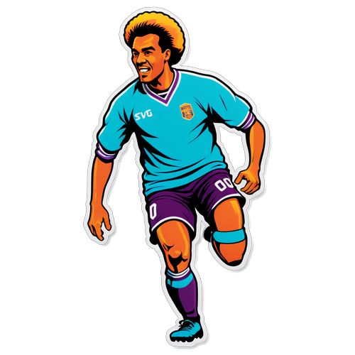 Funky Retro NAC Voetbal Sticker