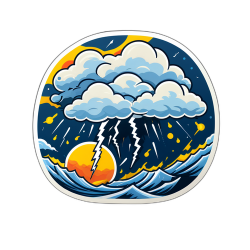 Sturm und Hagel an der Adria