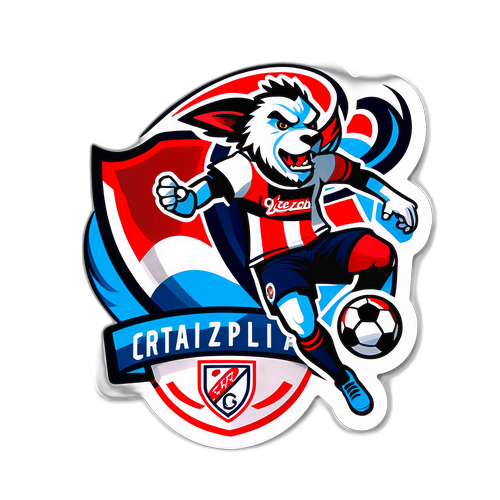 Stiker Aksi Pertandingan Sepak Bola River Plate vs San Lorenzo