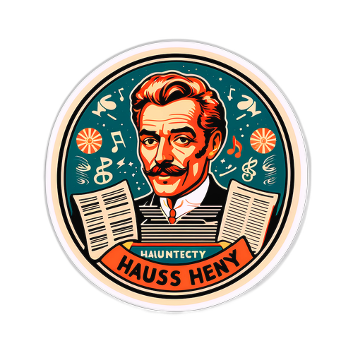 Vintage Hauss Hejny Illustration Sticker