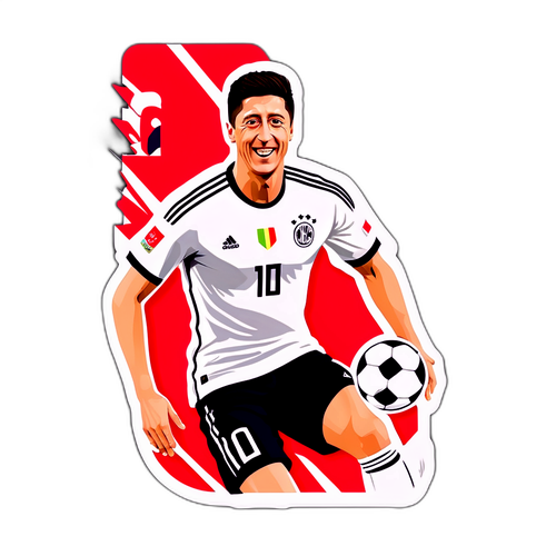 Crea un adesivo giocoso di Robert Lewandowski
