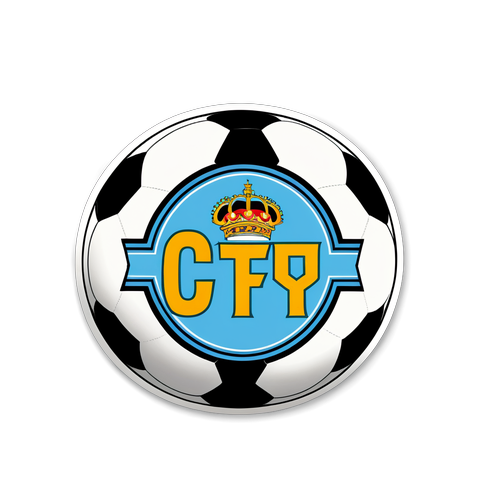 Whimsical Soccer Ball Sticker with Club Logos