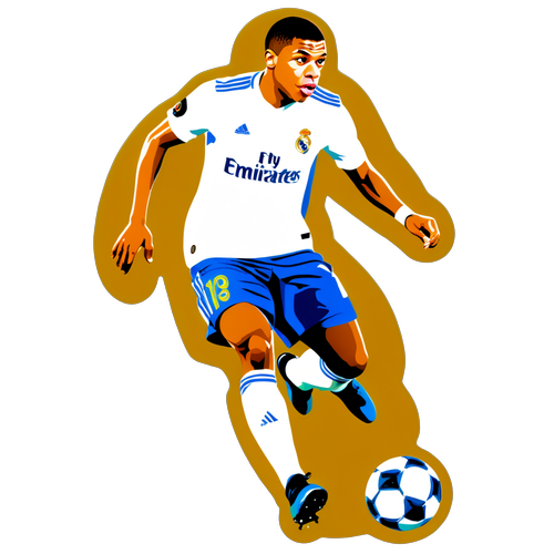 Sticker Real Madrid: Mbappe Cú Sút Vào Khung Thành Getafe