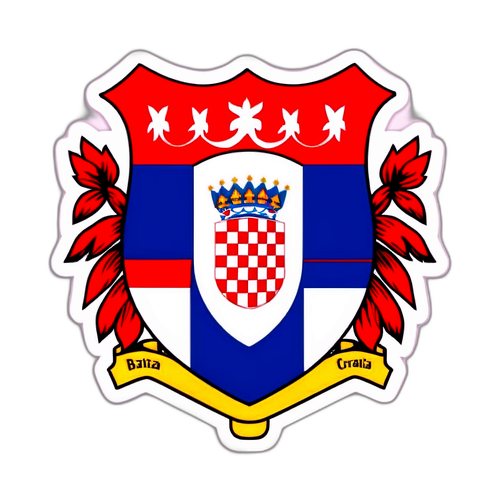 Aufkleber mit dem kroatischen Wappen