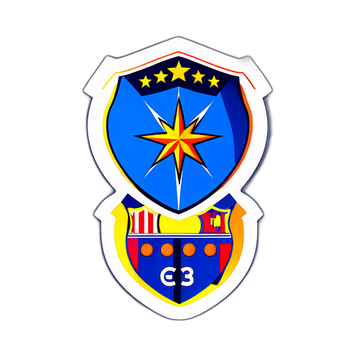 สติกเกอร์โลโก้การแข่งขันฟุตบอลระหว่างเอสปันญอลและบาร์เซโลนา