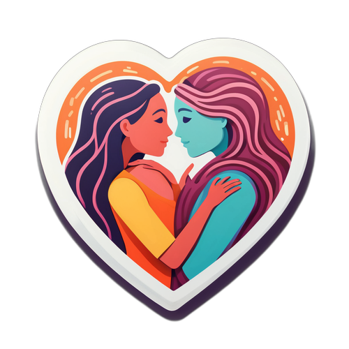 Deux âmes entrelacées derrière un cœur