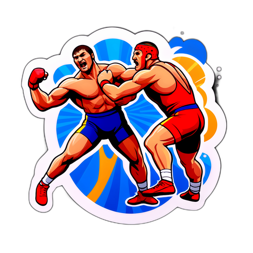 Динамічні фігури атлетів у боротьбі під час чемпіонату клубу