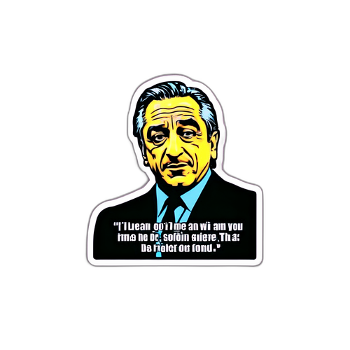 Sticker met De Niro en een beroemde quote
