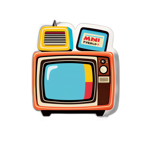 Retro Stílusú Televíziós Matrica