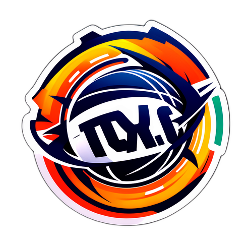 Calcomanía de TyC Sports con Elementos de Fútbol