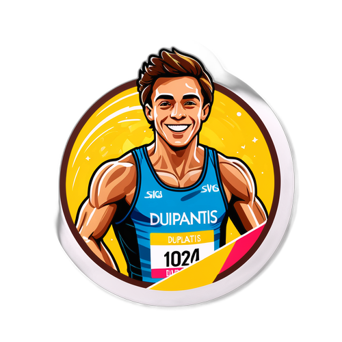 Duplantis Världsrekord Sticker