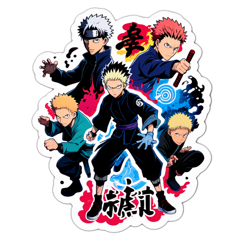 Autocollant Jujutsu Kaisen en Action