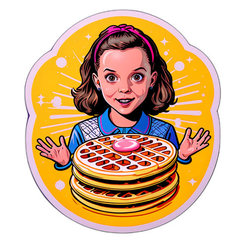 Millie Bobby Brown som Eleven med Eggo-våfflor