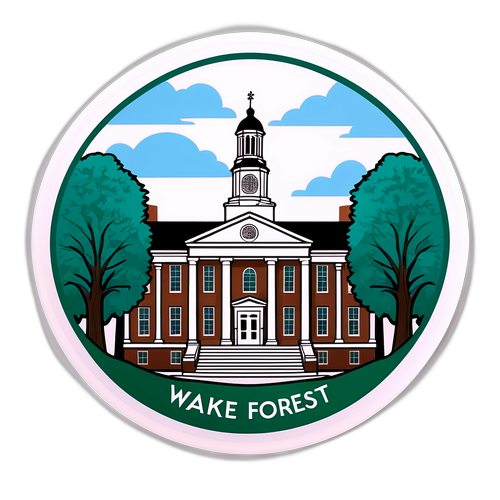 Wake Forest University Campus Nature Sticker