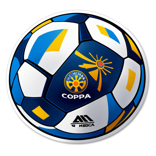 Diseño Futurista de Balón de Fútbol con Logos de Equipos de la Copa Libertadores