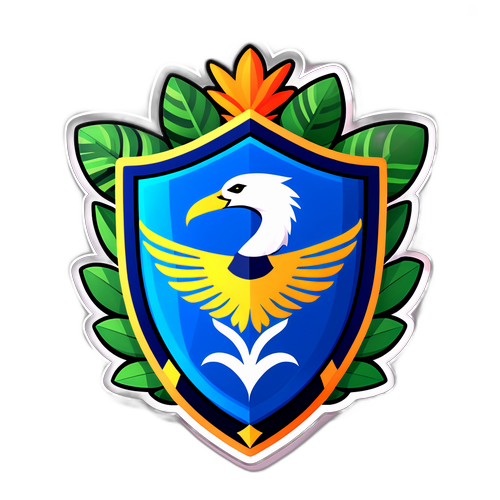 Escudo Avaí Decorado com Elementos Naturais