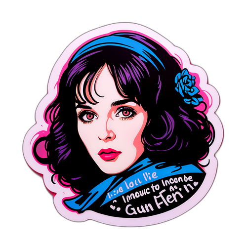 Autocollant dédié à Isabelle Adjani