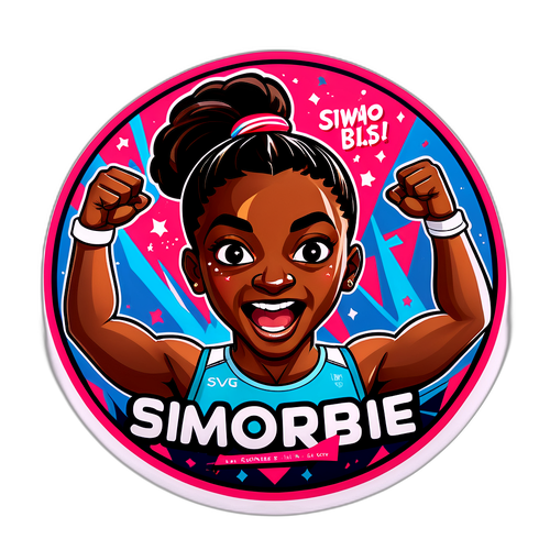 Empowerment Sticker of Simone Biles