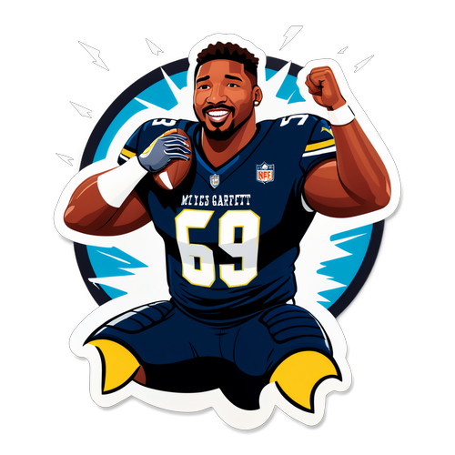 Illustrated Cartoon of Myles Garrett