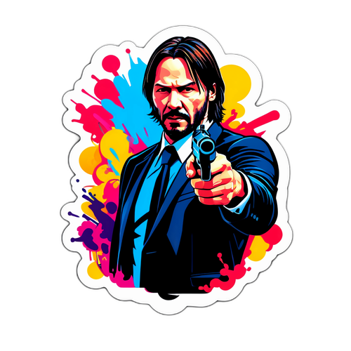 Akční urban sticker inspirovaný Johnem Wickem