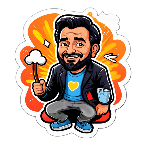 Une caricature humoristique d'Ary Abittan