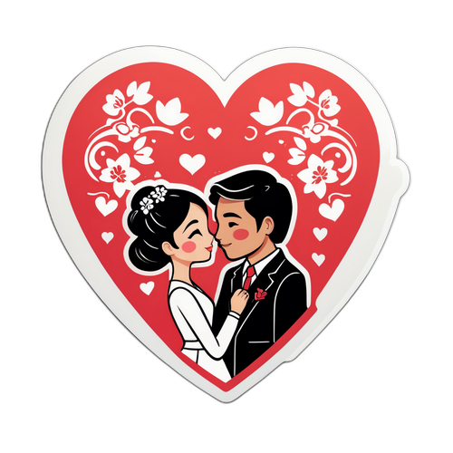 Romantická nálepka lásky v různých kulturách