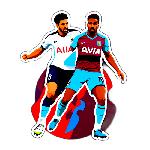 Sticker Aksi Tottenham vs Aston Villa