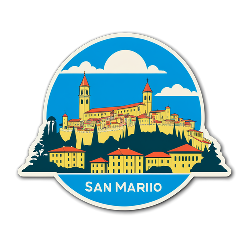 San Marino retro stílusú matrica
