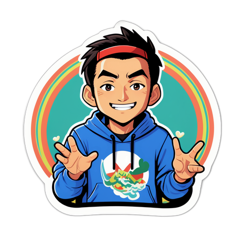 カジュアルデザインのステッカー - ヤスシ・ナンボンのイラスト