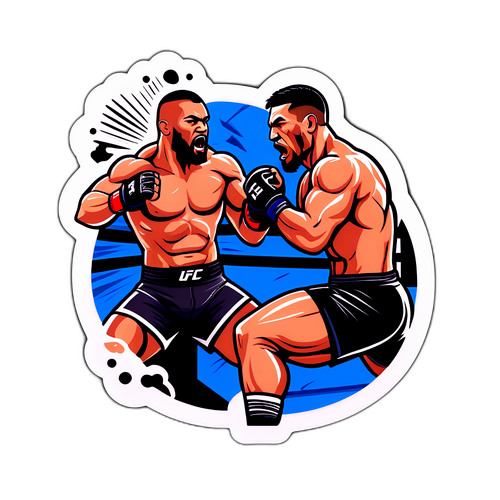 UFC激烈格鬥瞬間貼紙
