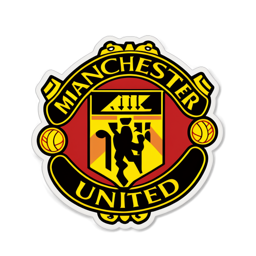 Sticker Logo Manchester United di Old Trafford