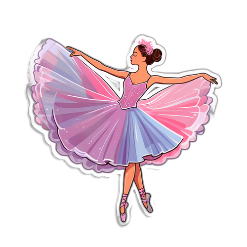 Dansın Zarafetini Yansıtan Balerin Sticker