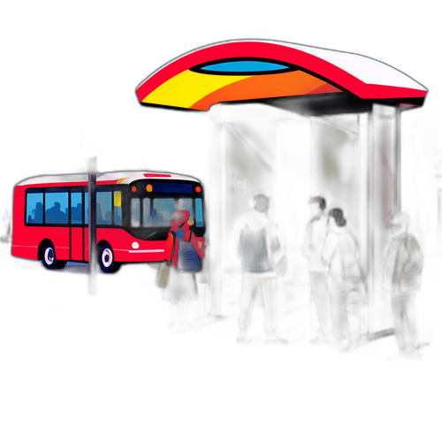 Modern városi buszmegálló