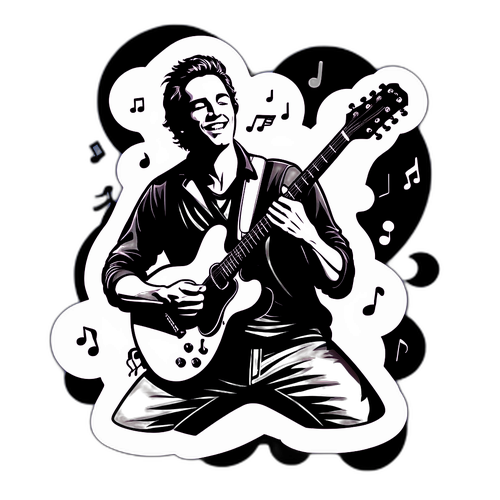 Joshua Jahn som spelar gitarr