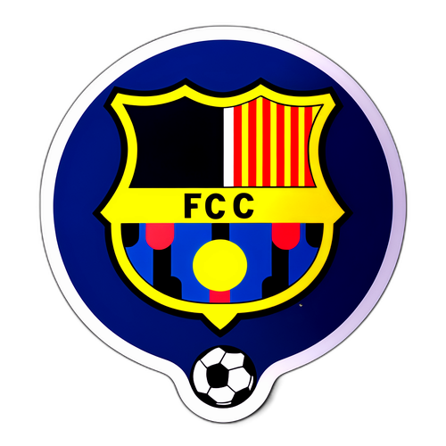 Samolepka s ikonickým znakem Barcelony