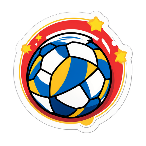 Stiker Tema Sepak Bola Dinamis