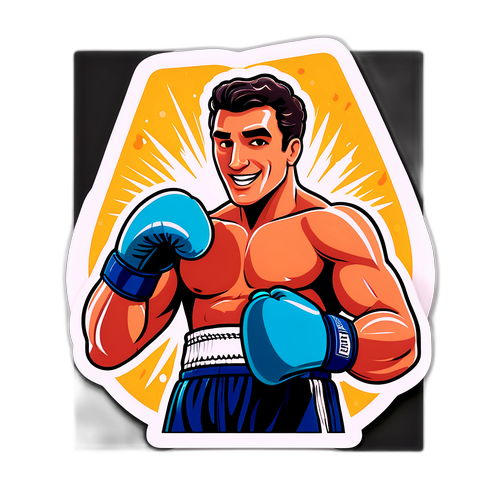 Adesivo di Un Pugile Vittorioso