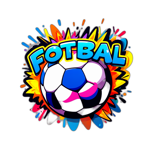Adesivo Colorido de Futebol