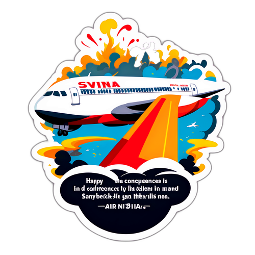 Výroční samolepka k letecké katastrofě Air India