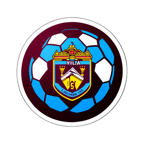 아스턴 빌라와 맨체스터 유나이티드의 매치를 상징하는 스티커