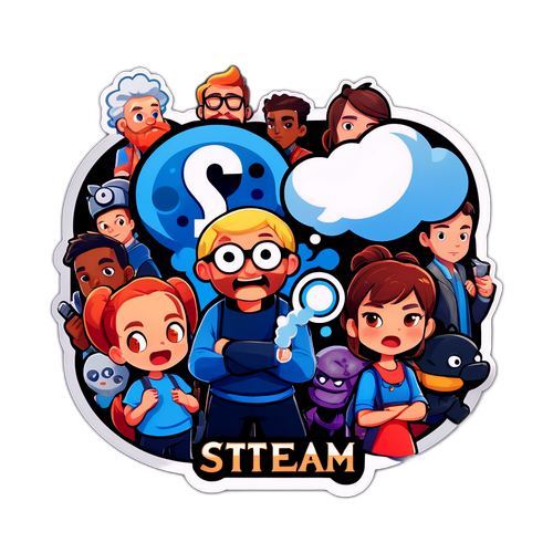 Képregényes Steam Logó Szerver Várás