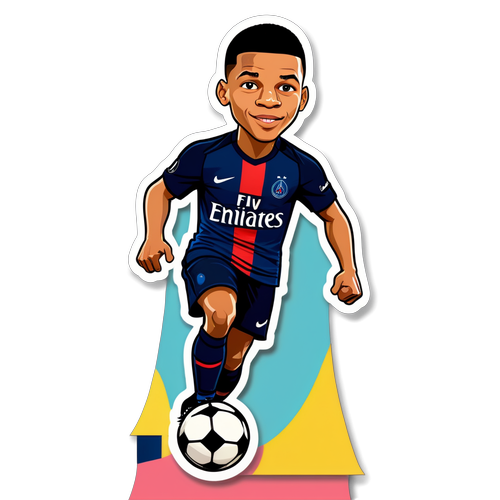 La Magie de Mbappé : Découvrez le Personnage de Football qui Éblouit sur le Terrain, avec la Tour Eiffel en Toile de Fond !