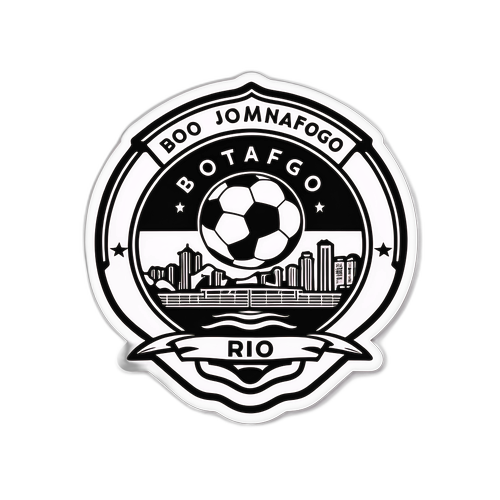 Diseño de una etiqueta con el logo de Botafogo