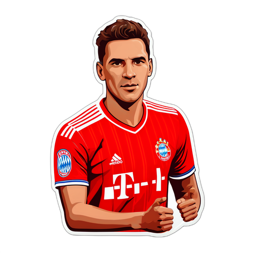 바이에른 뮌헨 로고와 유명 선수의 포즈를 강조한 스티커