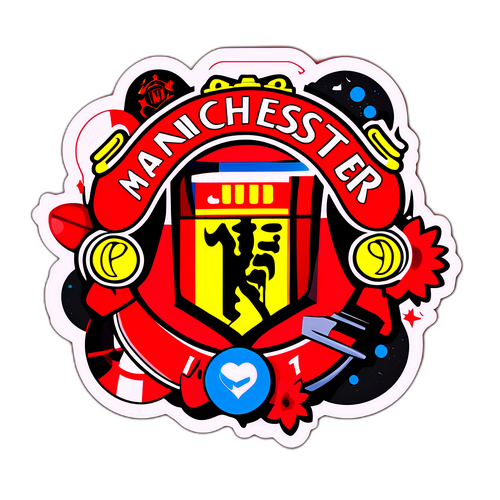 Manchester United Rajongói Érzelmeket Kifejező Matrica