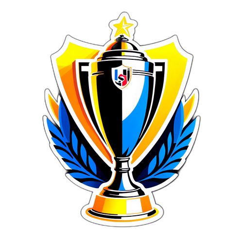 Hình ảnh cúp Ligue 1 với biểu tượng các đội tham gia