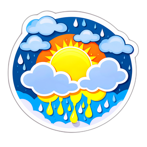 Stiker Cuaca Ceria