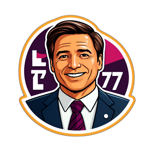 Adesivo Giornalista Sondaggio TG La7